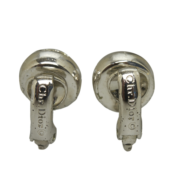 DIOR Rhinestone Clip-On Earrings Costume Earrings - Picture 2 of 3